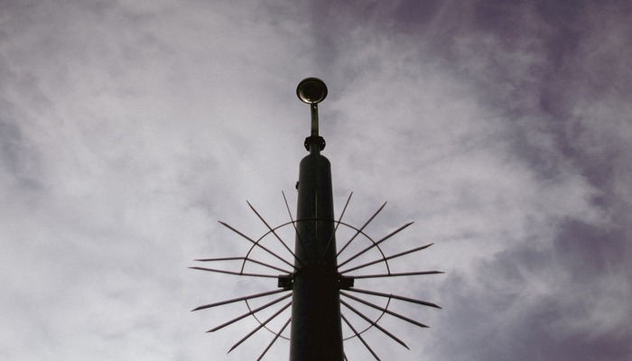 CCTV camera on a pole